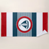 Serviette De Plage Nautical design (Devant)