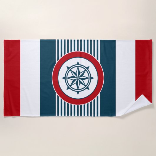 Serviette De Plage Nautical design (Devant)