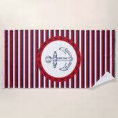 Serviette De Plage Nautical design (Devant)