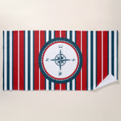 Serviette De Plage Nautical design (Devant)