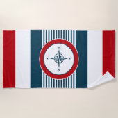 Serviette De Plage Nautical design (Devant)