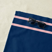 Serviette De Plage Nautical Navy Blue Custom Name Mermaid Beach Towel (En situation)