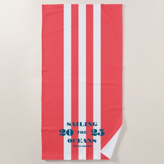 Serviette De Plage Nautical Party Beach Towel (Devant)
