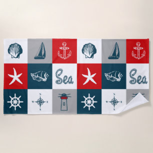 Serviette De Plage Nautical themed design