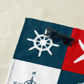 Serviette De Plage Nautical themed design (En situation)