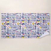 Serviette De Plage Nautical Typography   (Devant)