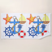 Serviette De Plage Nautique (Devant)