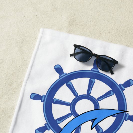 Serviette De Plage Nautique (En situation)