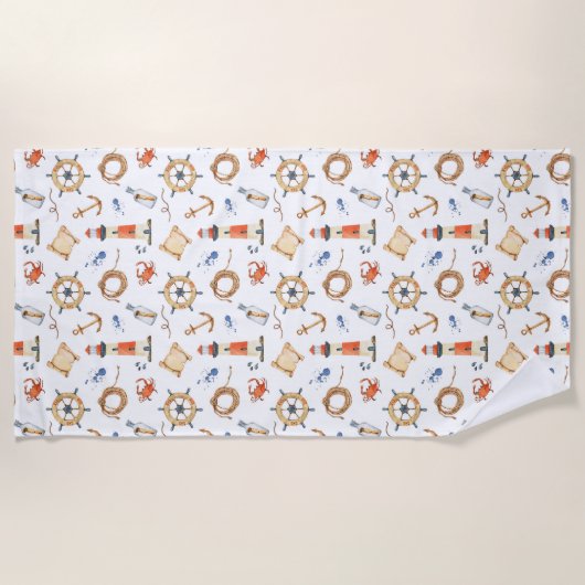 Serviette De Plage Nautique (Devant)