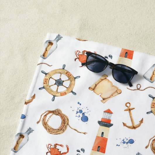 Serviette De Plage Nautique (En situation)