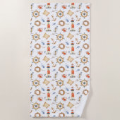 Serviette De Plage Nautique (Devant)