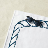 Serviette de plage nautique (En situation)