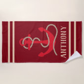 Serviette De Plage Nautique (Devant)