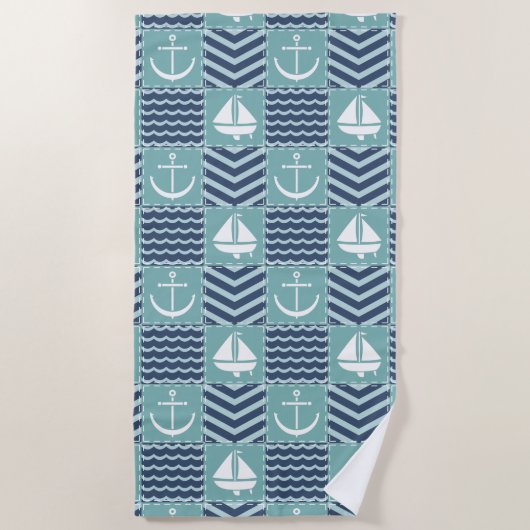 Serviette de plage Nautique (Devant)