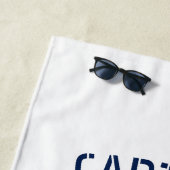 Serviette de plage nautique d'ancre de capitaine (En situation)