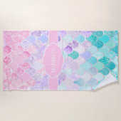 Serviette de plage nautique élégante mignonne de (Devant)