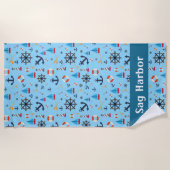 Serviette de plage nautique Évasion côtière (Devant)