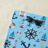 Serviette de plage nautique Évasion côtière (En situation)
