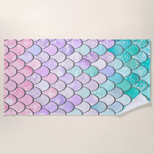 Serviette de plage nautique mignonne, échelles de (Devant)