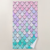 Serviette de plage nautique mignonne, échelles de (Devant)