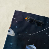 Serviette De Plage Navette d'astronaute spatiale personnalisée (En situation)