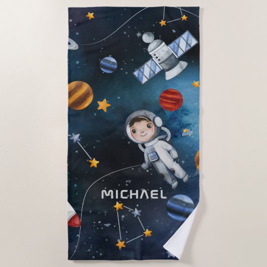 Serviette De Plage Navette d'astronaute spatiale personnalisée (Devant)