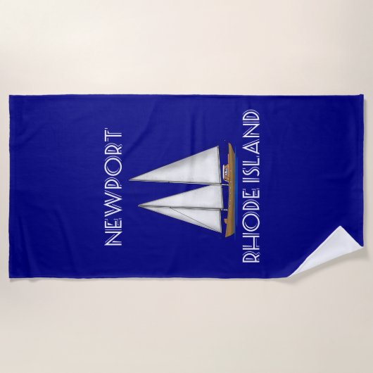 Serviette De Plage Navigation de Newport Île de Rhode (Devant)