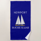Serviette De Plage Navigation de Newport Île de Rhode (Devant)
