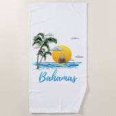 Serviette De Plage Navigation de vacances des Bahamas (Devant)