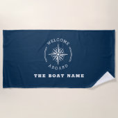 Serviette De Plage navire bleu marine (Devant)