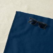 Serviette De Plage navire bleu marine (En situation)