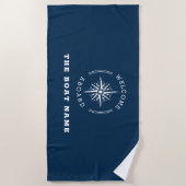 Serviette De Plage navire bleu marine (Devant)