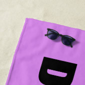 Serviette De Plage Ne pas déranger Drôle Citation pourpre noir person (En situation)