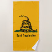 Serviette De Plage Ne pas me taper sur le drapeau de Gadsden (Devant)