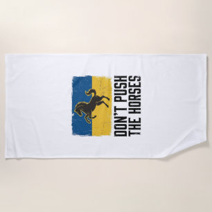 Serviette De Plage Ne Poussez Pas Le Cheval Cheval Vintage