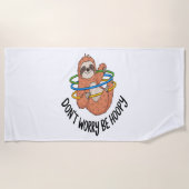 Serviette De Plage Ne vous inquiétez pas d'être optimiste Sloth (Devant)