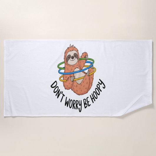 Serviette De Plage Ne vous inquiétez pas d'être optimiste Sloth (Devant)