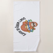 Serviette De Plage Ne vous inquiétez pas d'être optimiste Sloth (Devant)