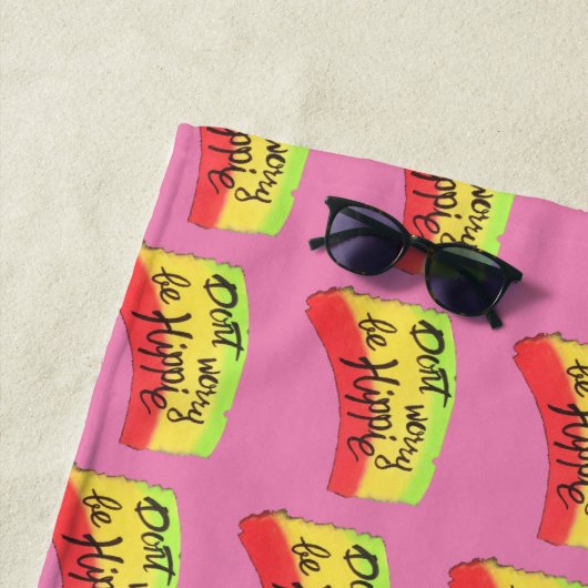 Serviette De Plage Ne vous inquiétez pas être Hippie Thunder_Cove (En situation)