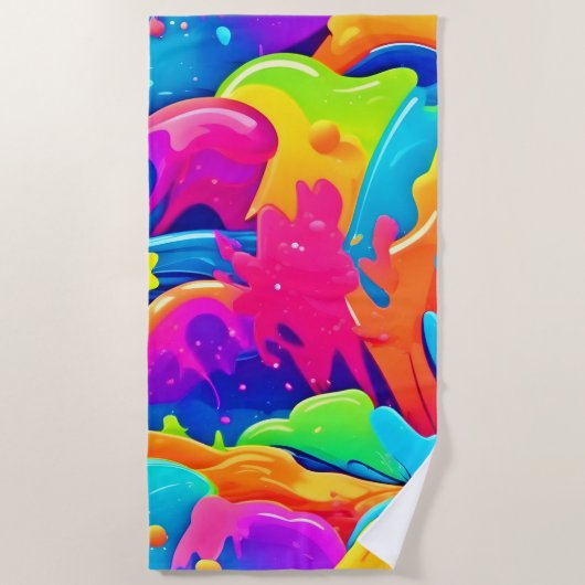 Serviette De Plage Nébuleuse des couleurs (Devant)