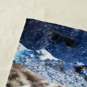 SERVIETTE DE PLAGE NEIGE LEOPARD NUAGE MARCHER (En situation)