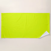 Serviette De Plage Neon Chartreuse couleur solide | Couleur tendance (Devant)