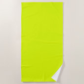 Serviette De Plage Neon Chartreuse couleur solide | Couleur tendance (Devant)