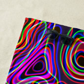 Serviette De Plage Neon coloré arc-en-ciel Abstrait (En situation)