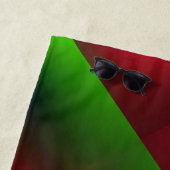 Serviette De Plage Néon de rouge, rose, vert orange (En situation)