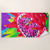 Serviette De Plage Neon Dragon Fruit Splendor (Devant)