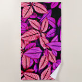 Serviette De Plage Neon Feuille se demande (Devant)