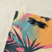Serviette de plage Neon Horizon Oasis (En situation)