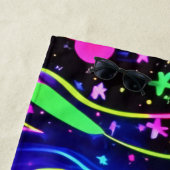 Serviette De Plage Neon Night Beach (En situation)
