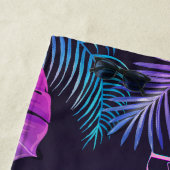Serviette De Plage Neon Palm Tropical Bachelorette Party (En situation)
